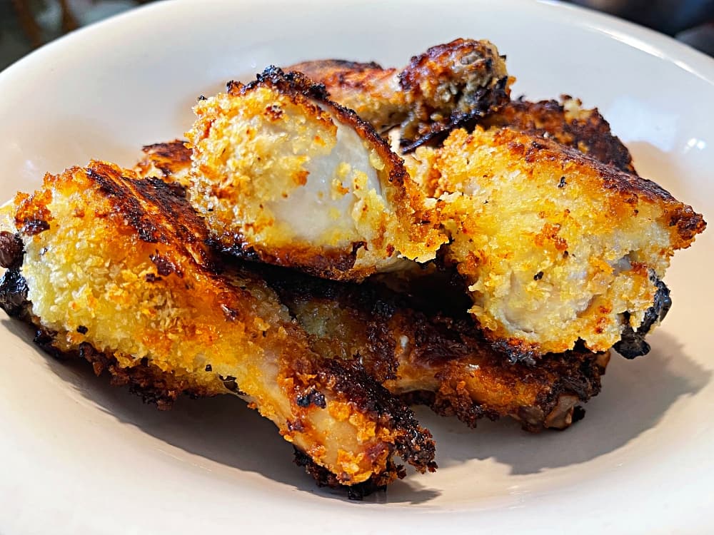 baked chicken legs on plate