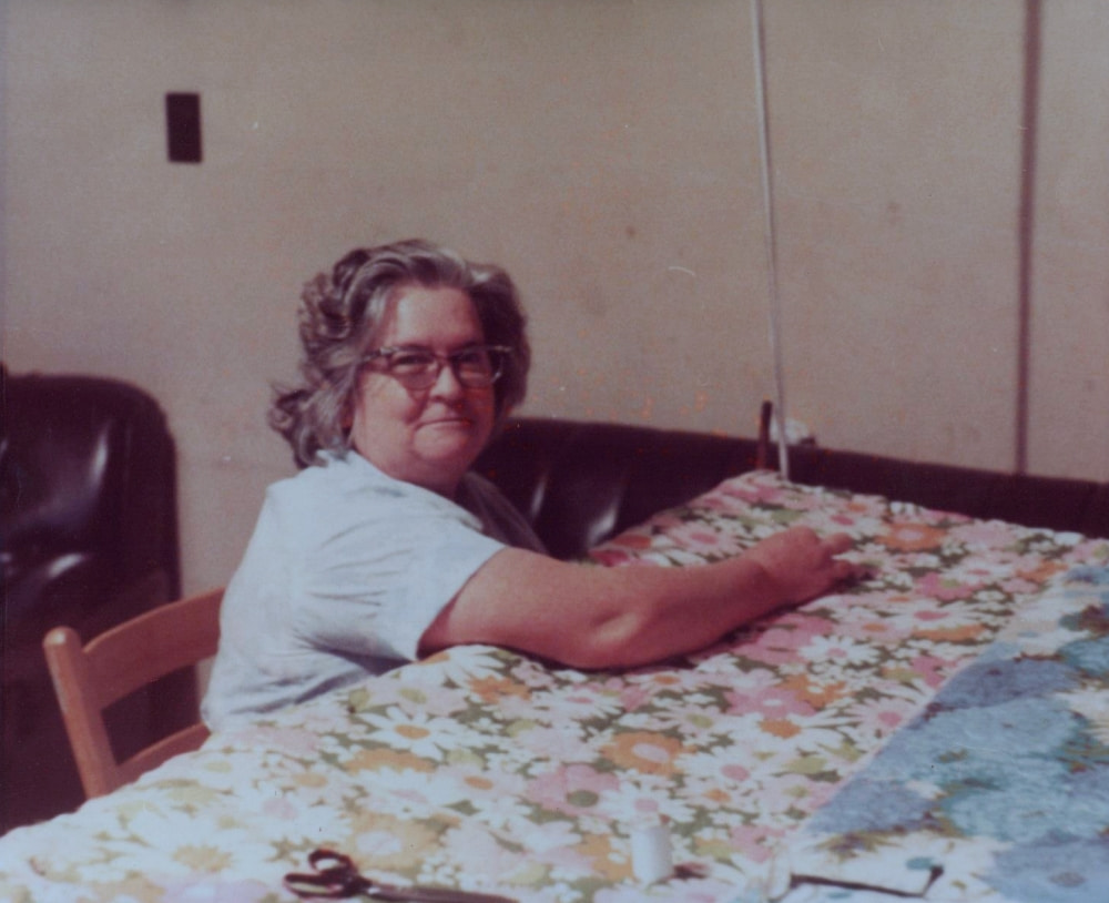 woman quilting