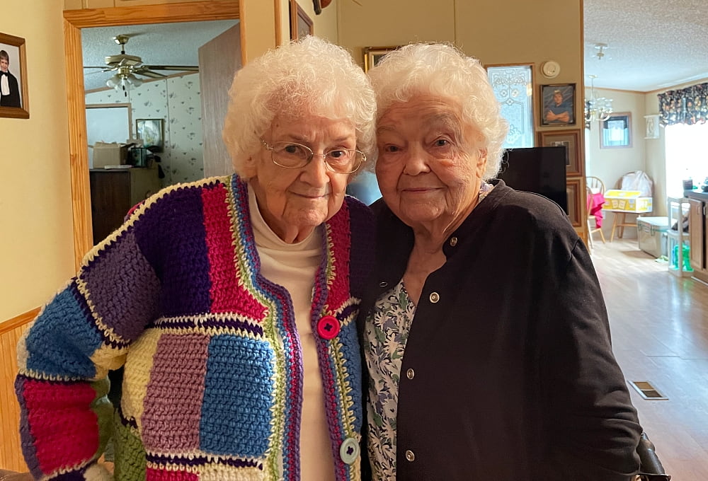 Granny in Crocheted coat