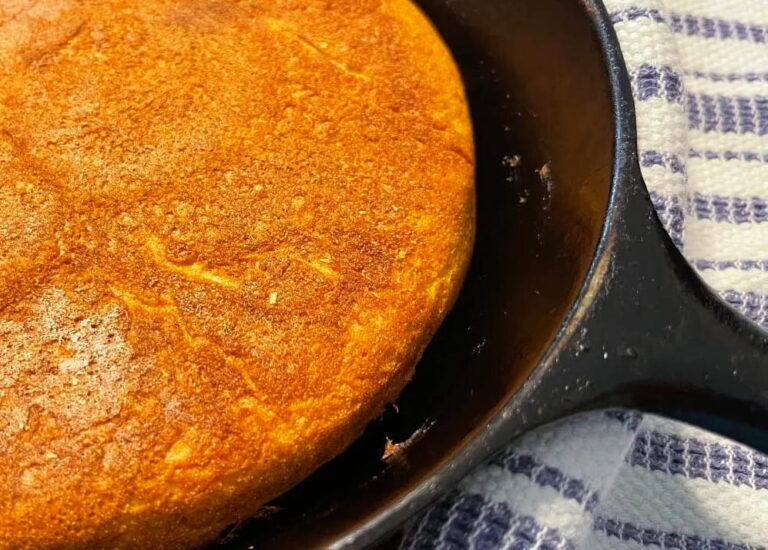 cornbread in frying pan