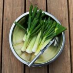green onions in bowl