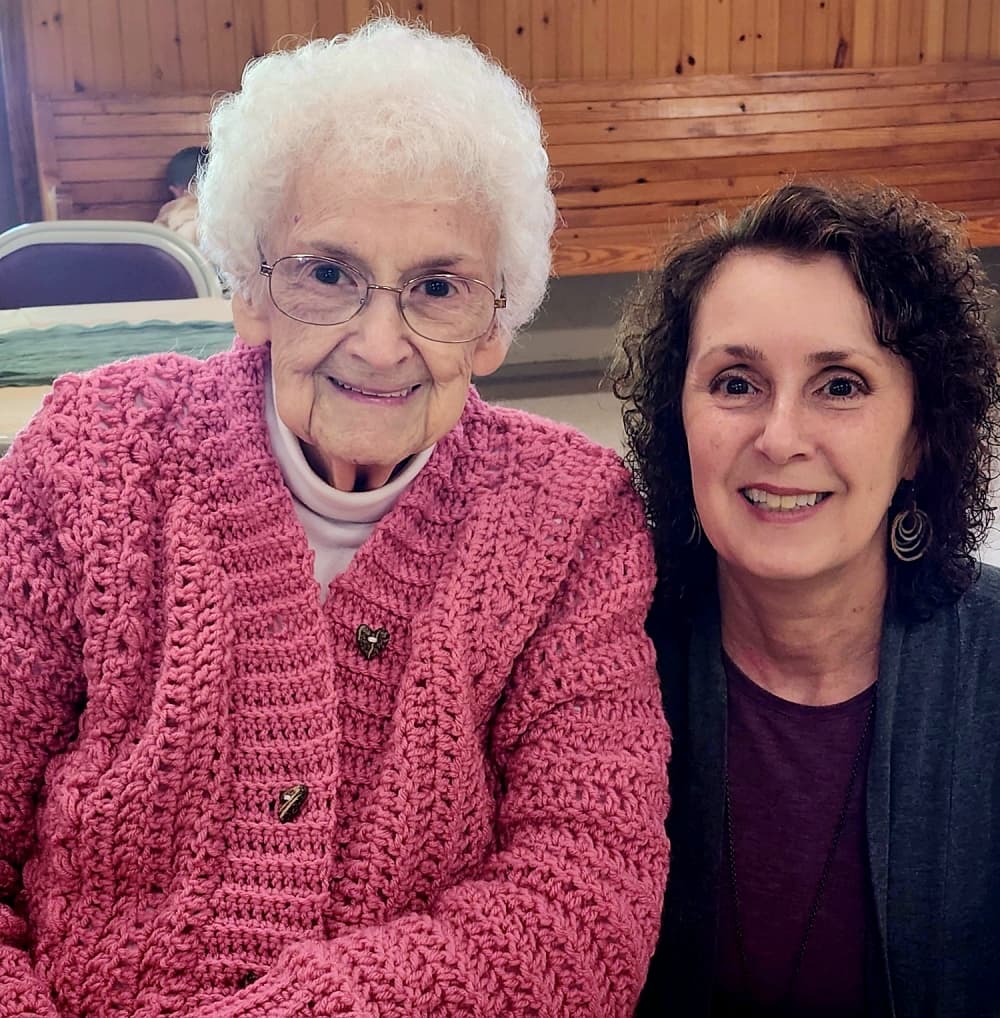 granny and tipper smiling