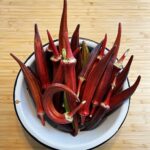bowl of red okra