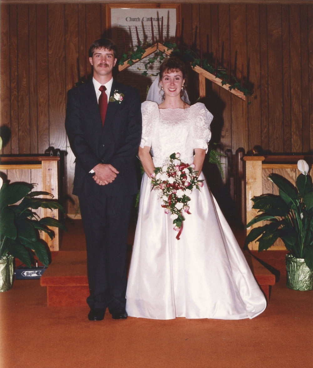 Wedding photo groom and bride