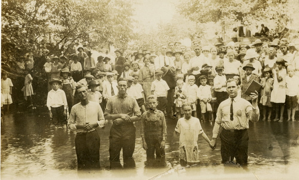 baptizing in early 1900s