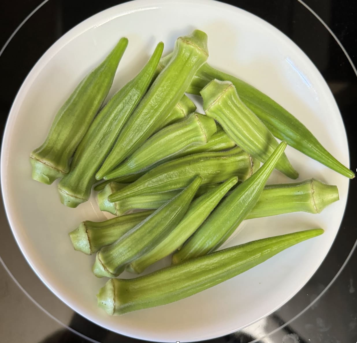 bowl of okra