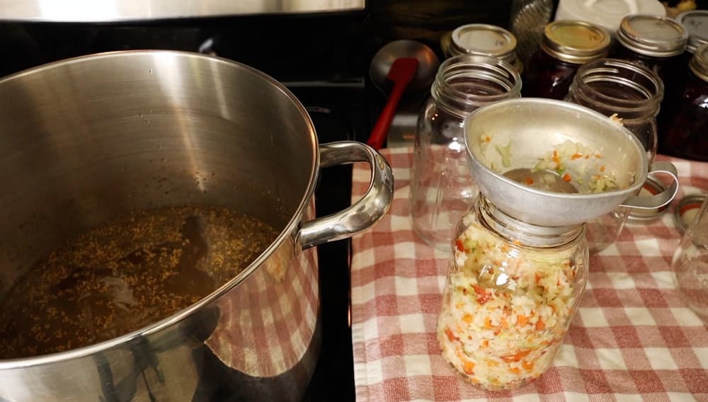jar of cabbage and spices