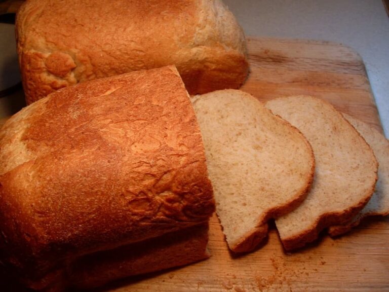 homemade bread sliced