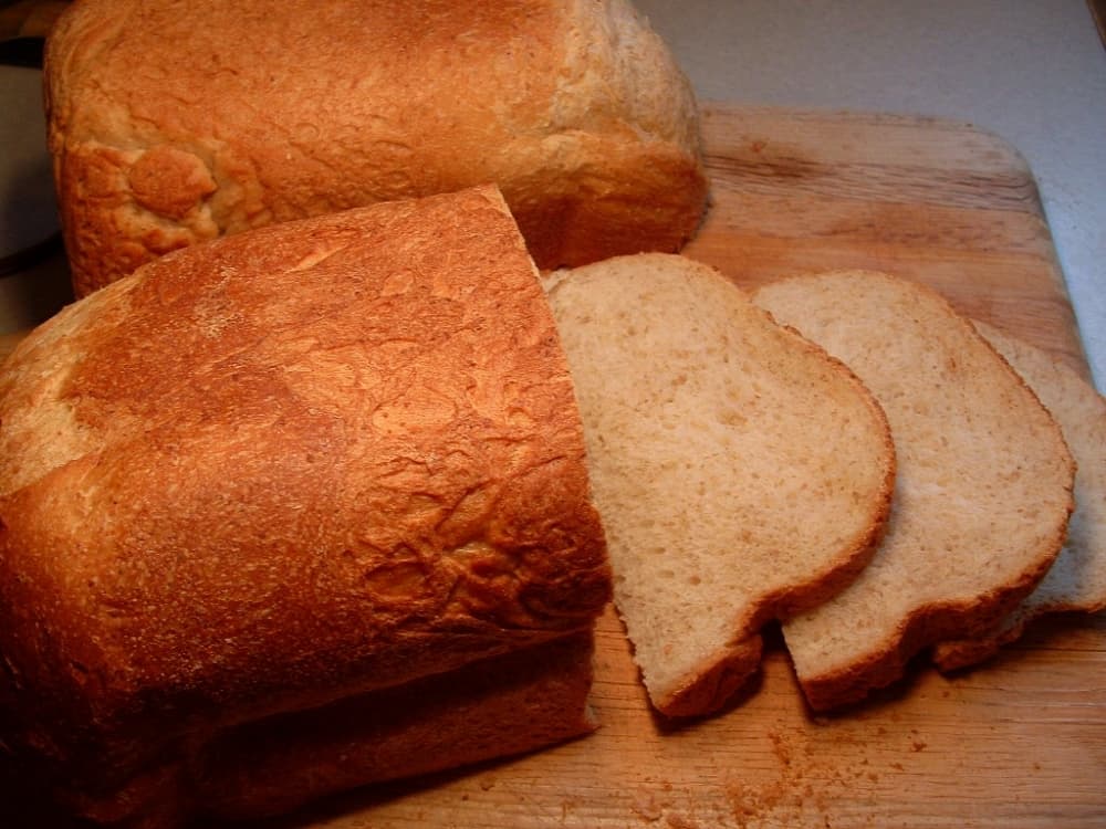 homemade bread sliced
