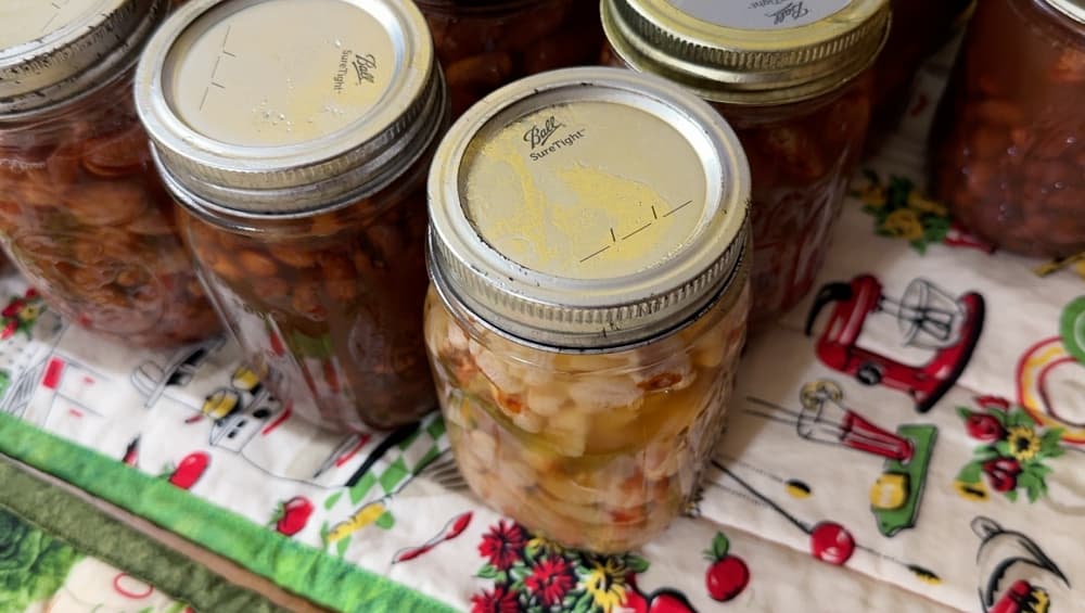 jars of canned beans
