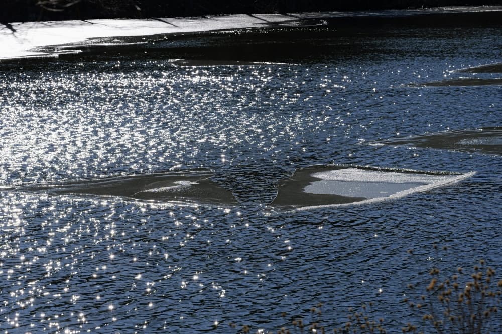 river with ice in it