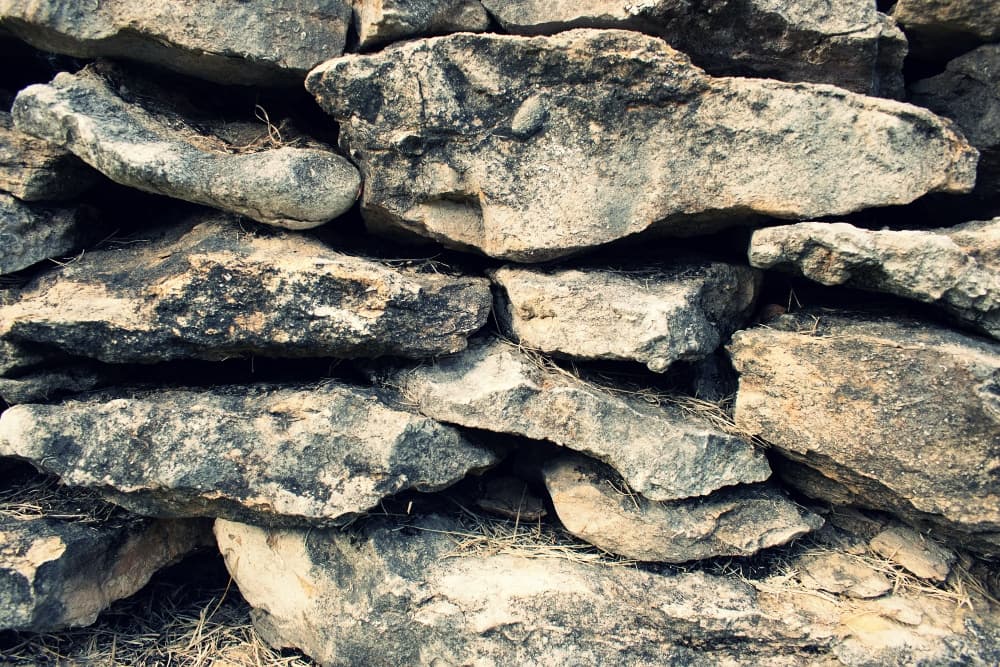 wall made from rocks