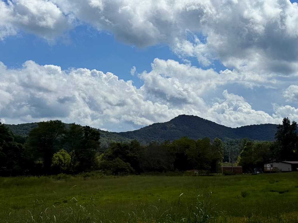 mountains with blue sky