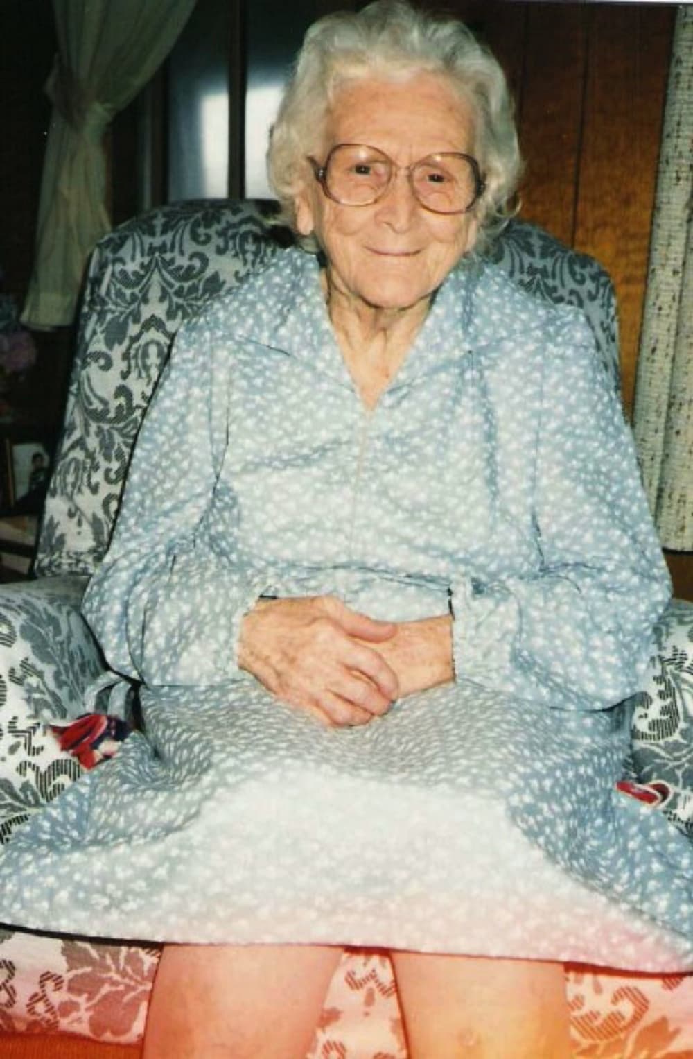 elderly lady in chair