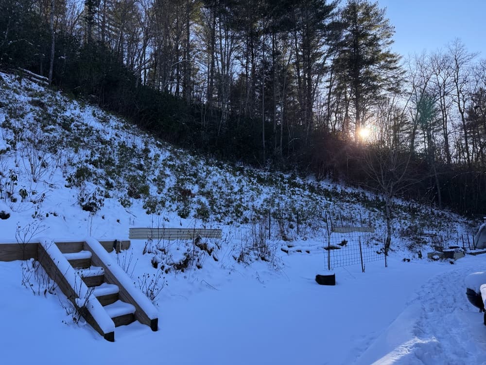 snow in the mountians
