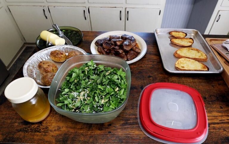 meal set out buffet style