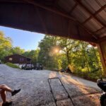 view from inside a shed