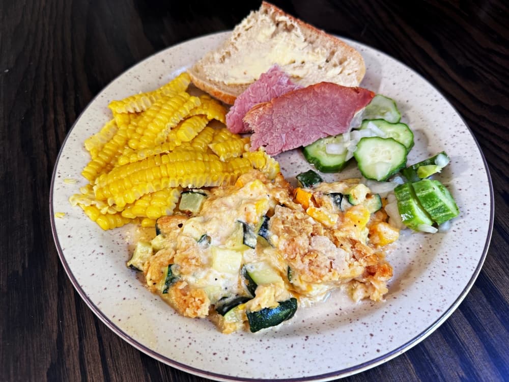 plate of summer vegetables