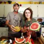 man and woman in kitchen