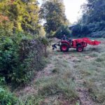 tractor in large garden
