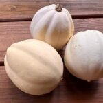 3 small white winter squash